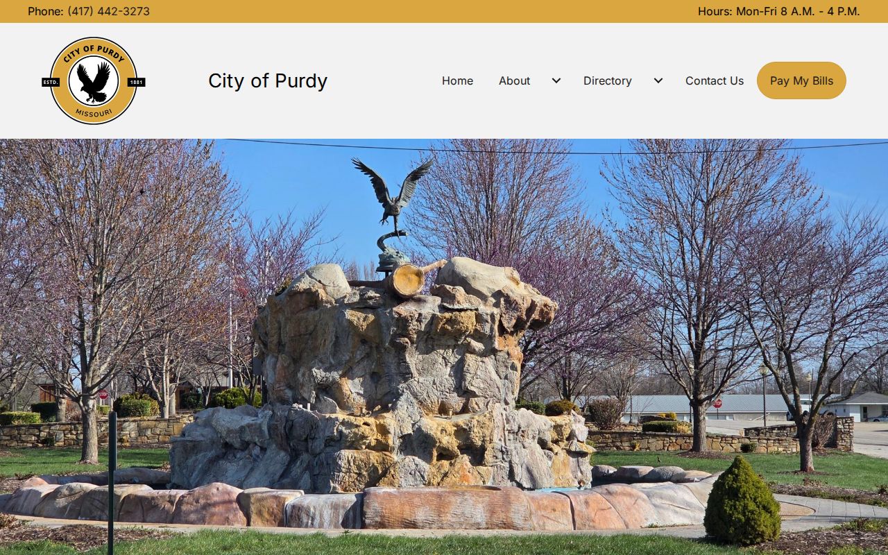 Purdy, Barry County official city contact page for arrest-record routing